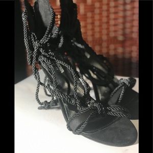 Lace Up Rope Tie Heels